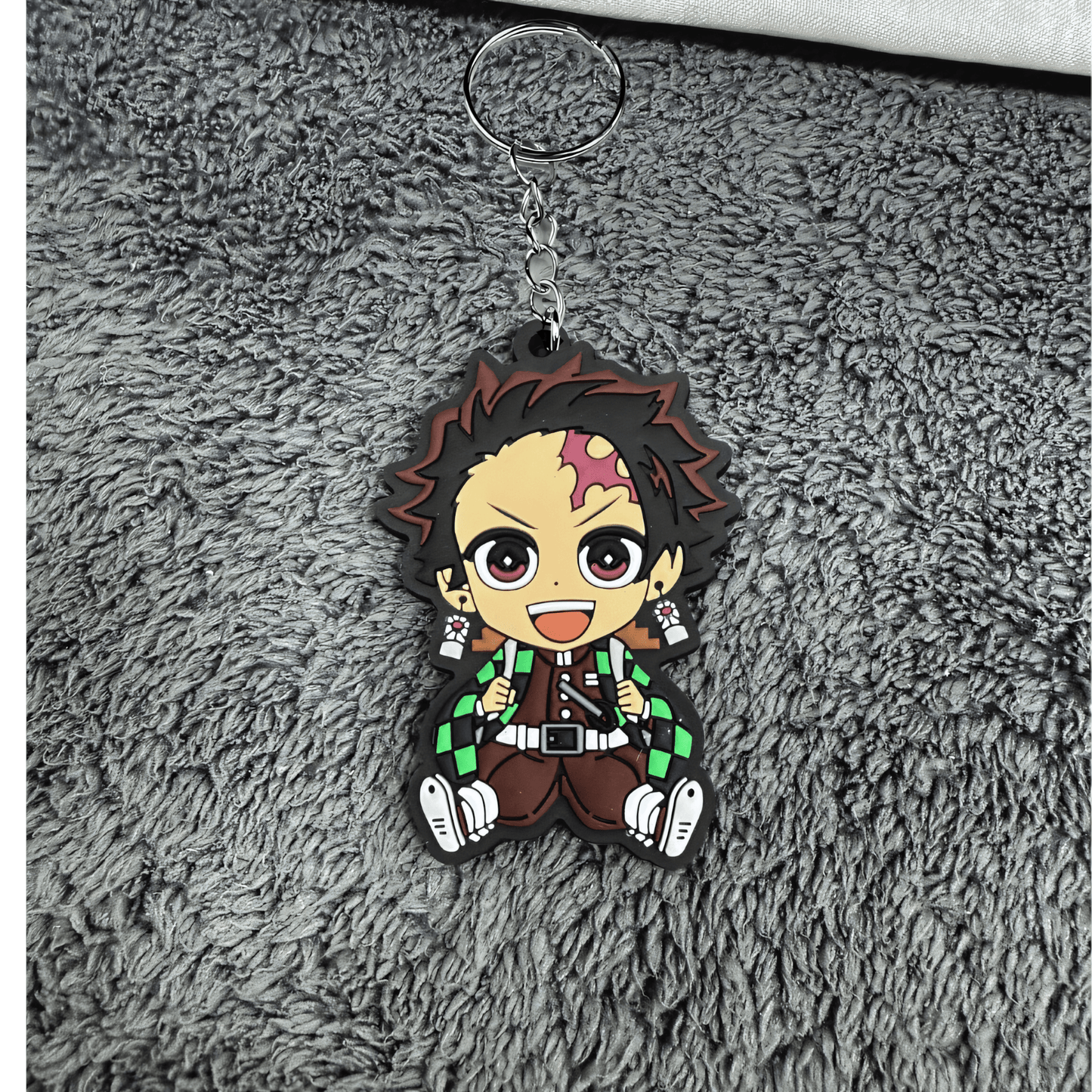 Demon Slayer Tanjirou Chibi Keychain From the manga Kimetsu no Yaiba High quality PVC - Takeshii Anime - DS - TANJIROU