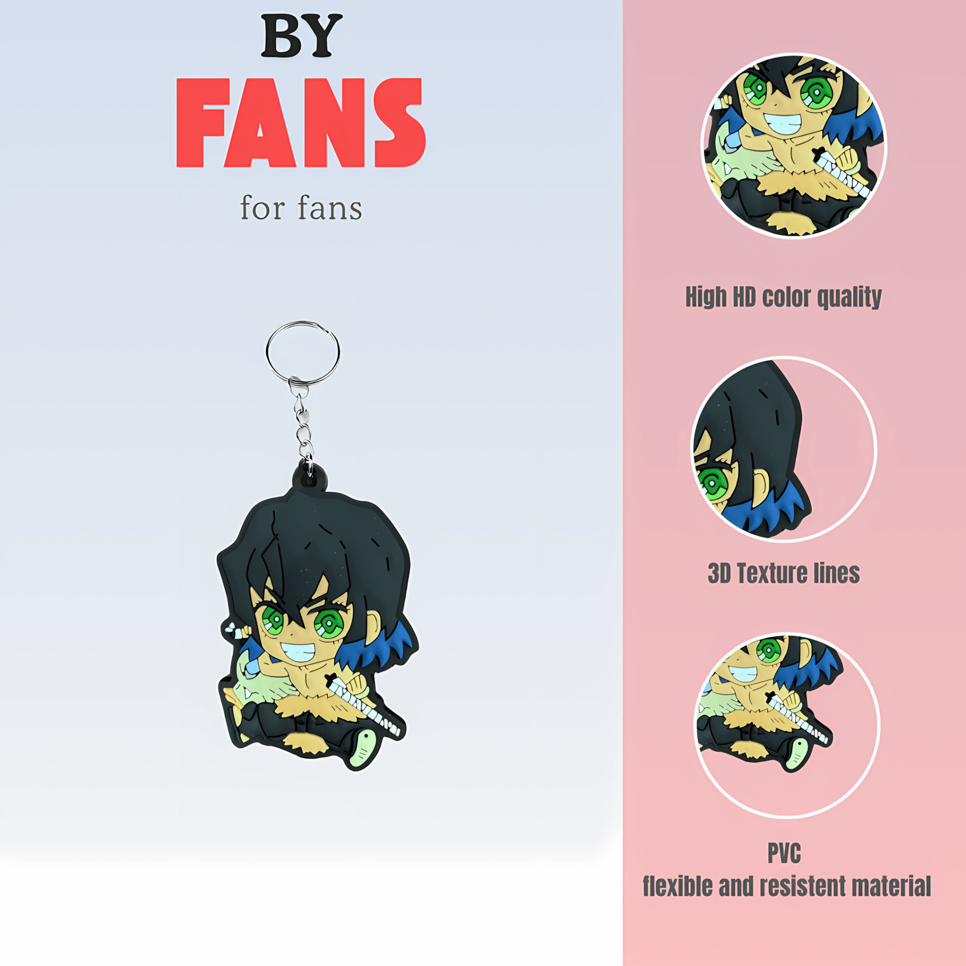 Demon Slayer Inosuke Chibi Keychain - Takeshii Anime - DS - INOSUKE