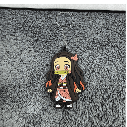 Demon Slayer Nezuko Chibi Keychain From the manga Kimetsu no Yaiba High quality PVC - Takeshii Anime - DS - NEZUKO