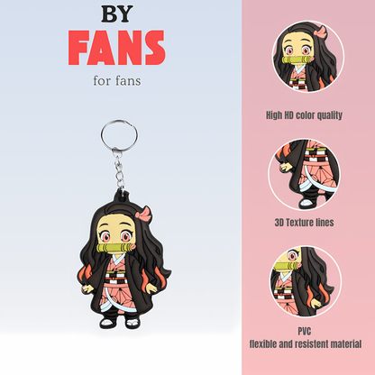 Demon Slayer Nezuko Chibi Keychain - Takeshii Anime - DS - NEZUKO