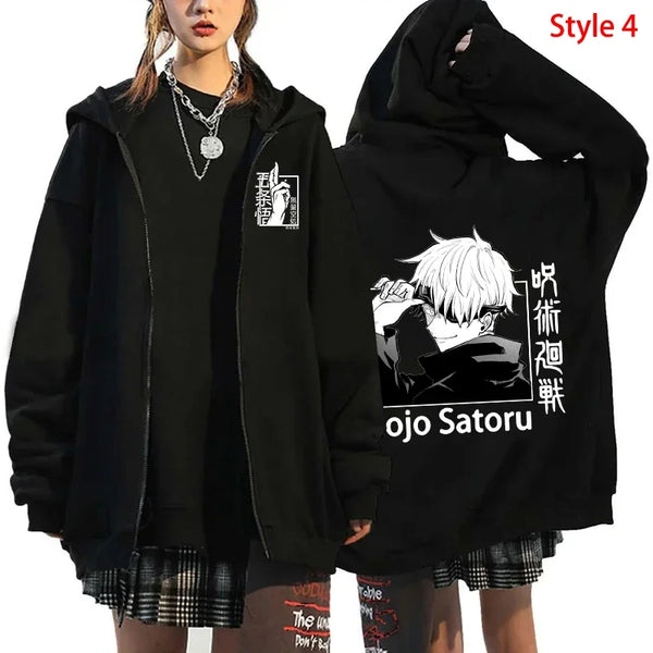 Anime Gojo Zip Hoodie