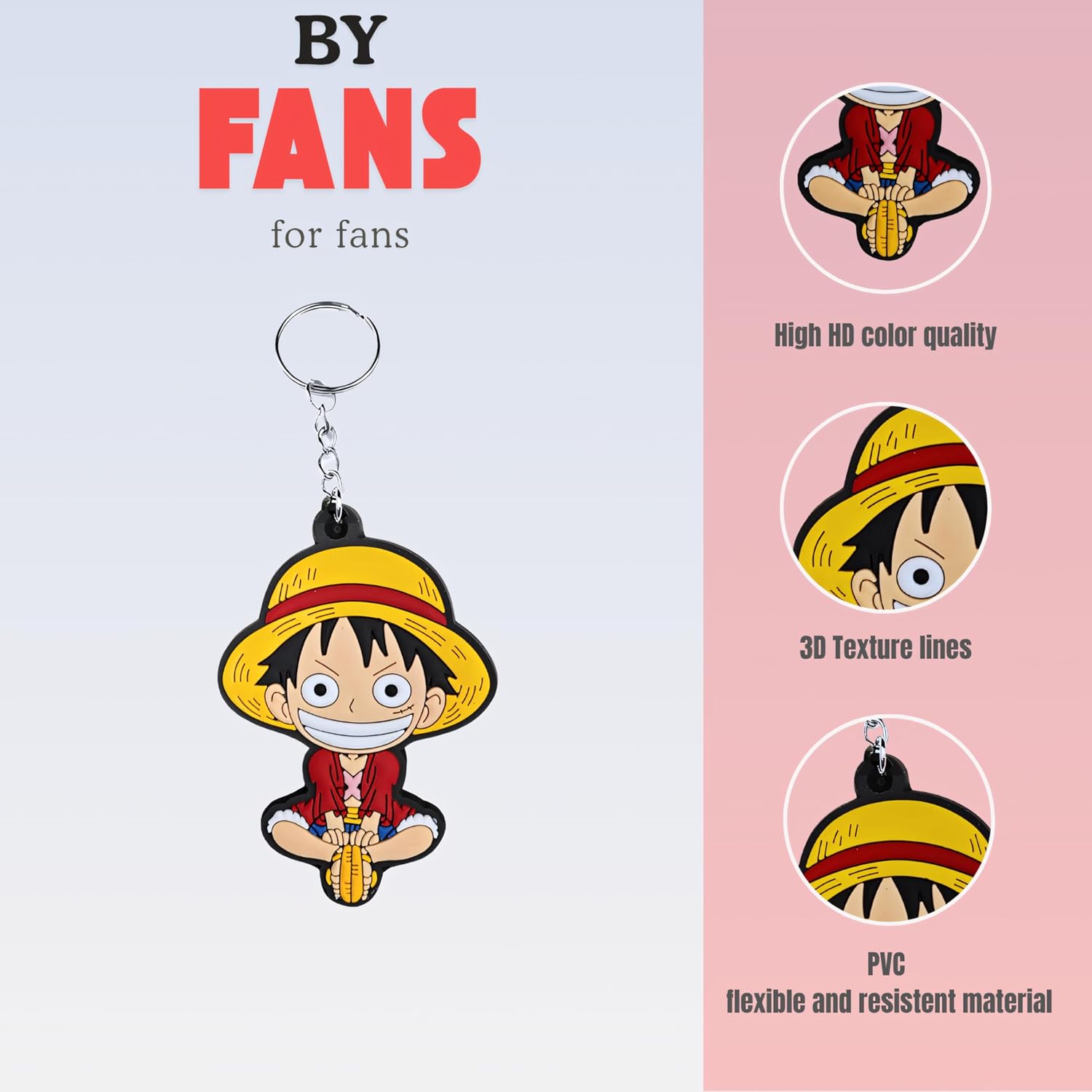 One piece Luffy mugiwara chibi Keychain - Takeshii Anime - OP - LUFFY1